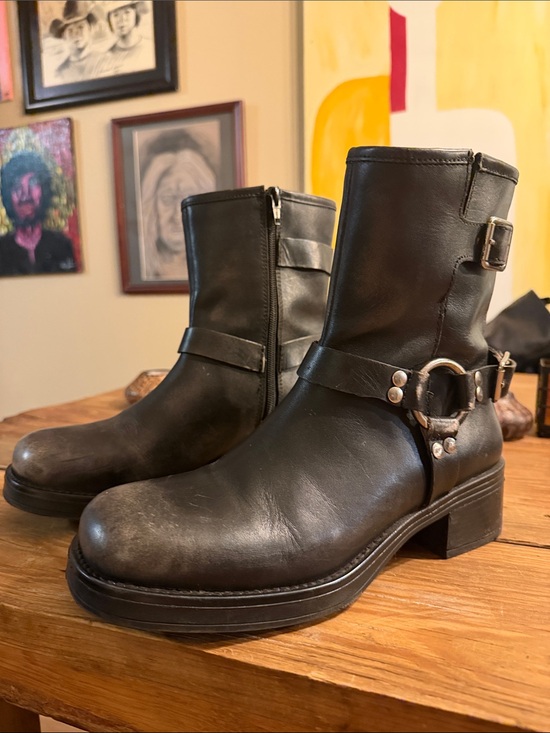 Steve Madden Shoes - Black Harness Leather Ankle Boots STEVE MADDEN BRIXTON